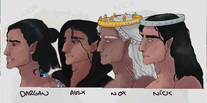 Shadows of the Night characters sketch